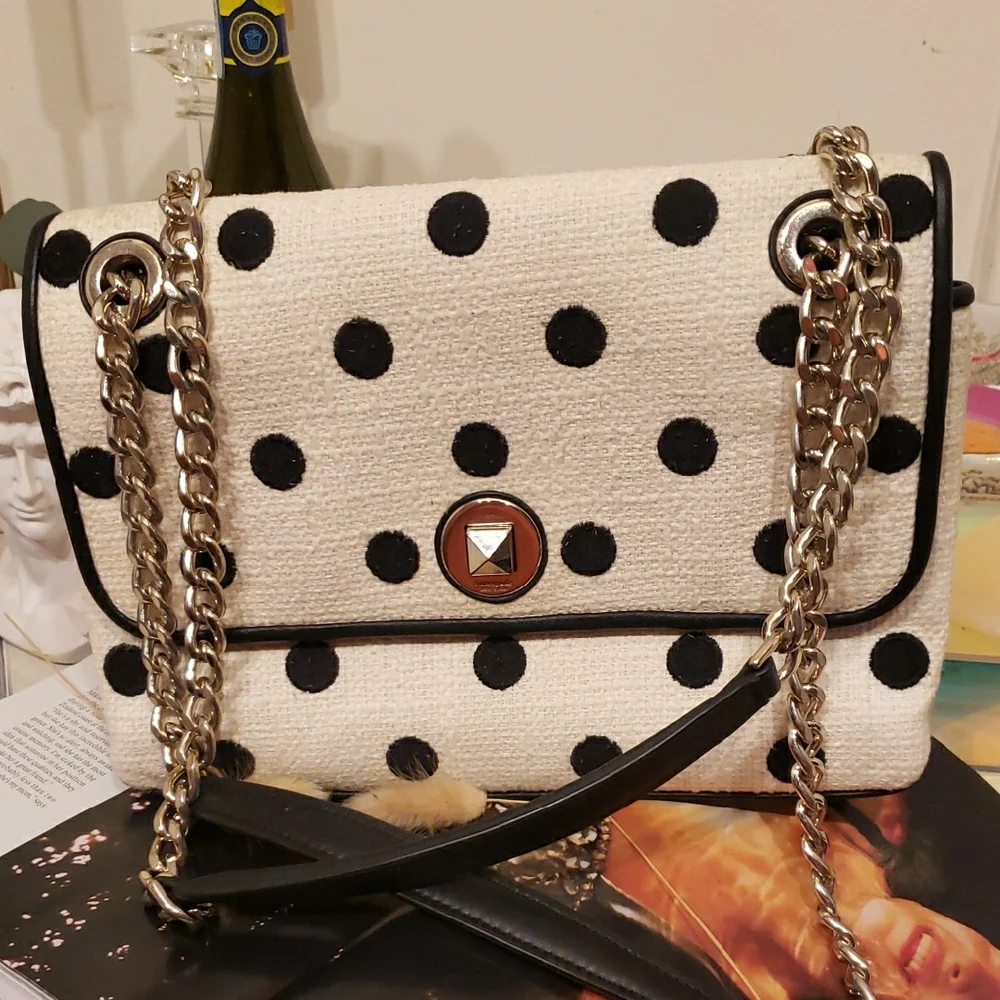 Kate Spade White and Black Polka Dot Crossbody Bag - Picture 6 of 13